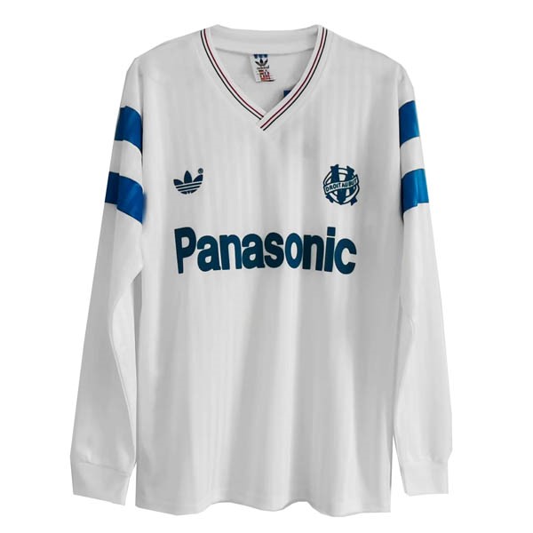 Camiseta Marsella Primera Equipo ML Retro 1990 Blanco